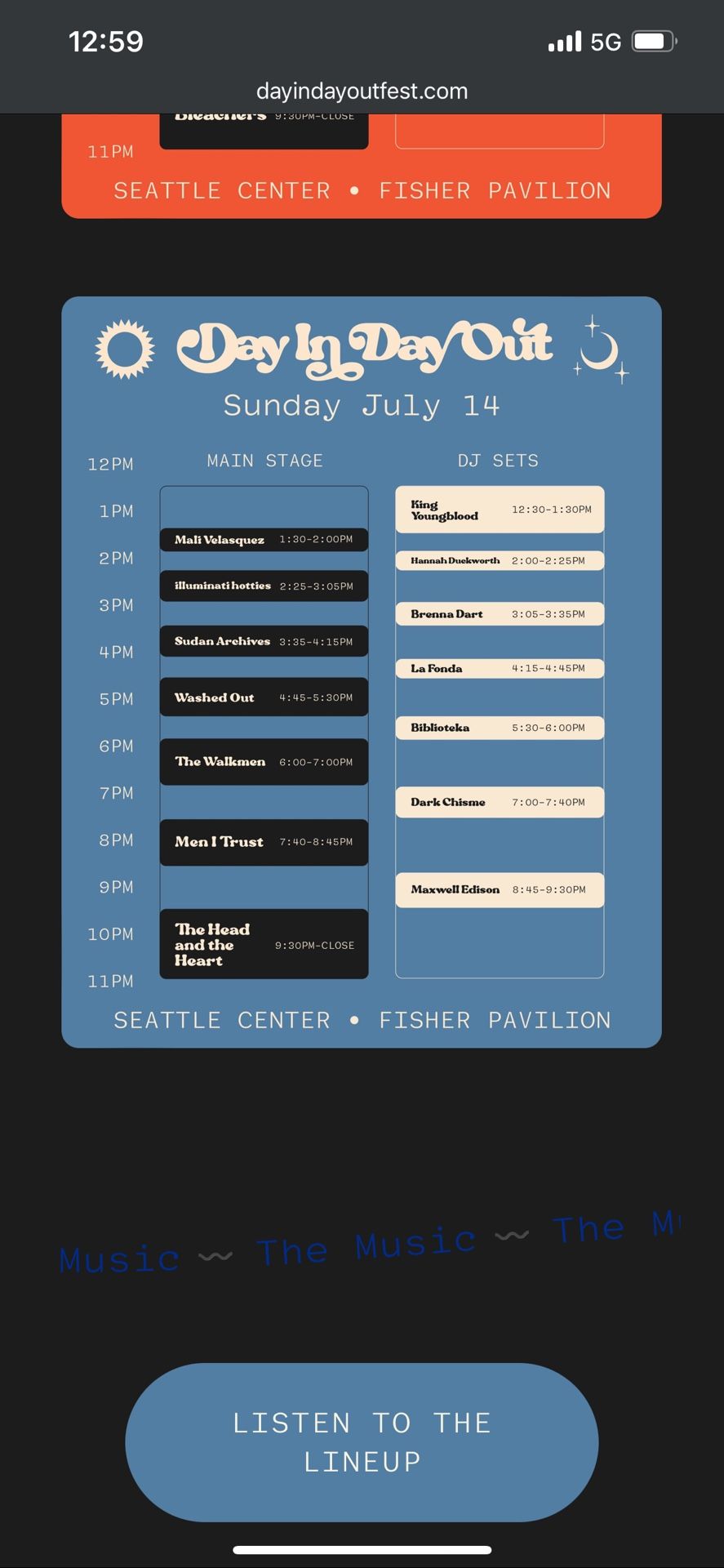 Sunday Head And Heart Day In Day Out Tickets