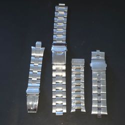 Seiko Watch Stainless Steel Bracelet Band Lot For Parts