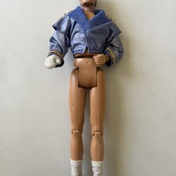 Vintage 1984 Michael Jackson Doll Blue Jacket Missing Pants Accessories