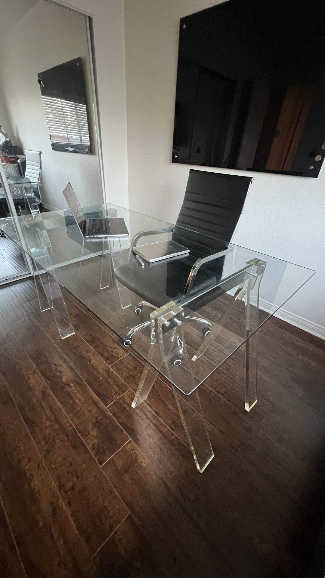 Acrylic &  Glass Desk