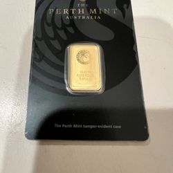 Perth Mint 5 gram .9999 Gold Bar in Assay Card