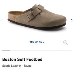 (New) Birkenstock Boston Soft Footbed - Women’s Narrow Fit Size 37- Taupe Color