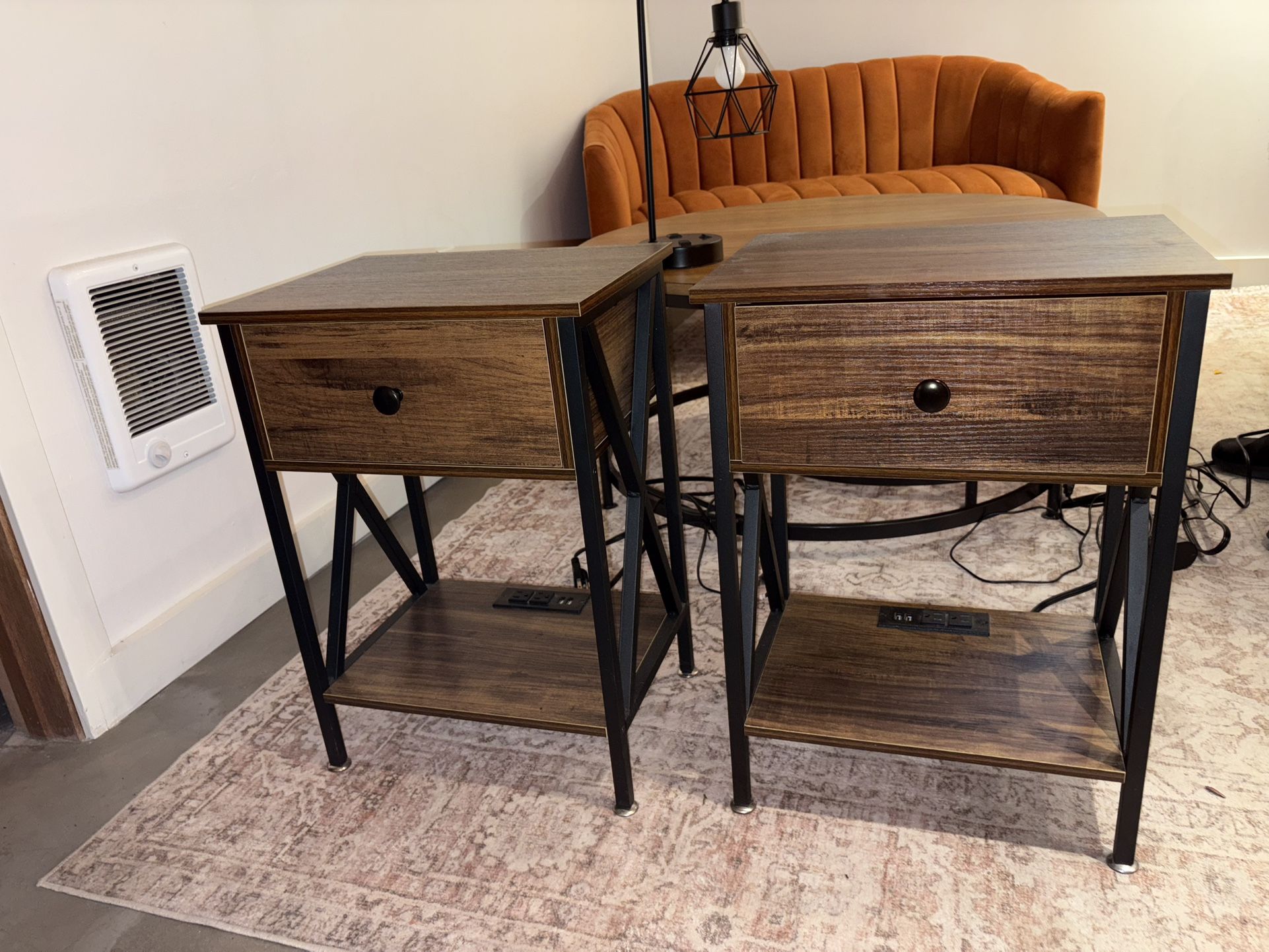 Night Stands / Bed Side Tables Set Of Two
