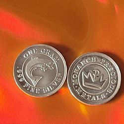 2g Fine Silver Monarch Rounds 