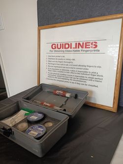 Fingerprinting kit w framed instructions