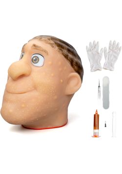 New Refillable Pimple Popping Toy,Big Head Squeeze Toy with Golden Hair