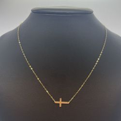 Gold Chain Set Cross 14K 