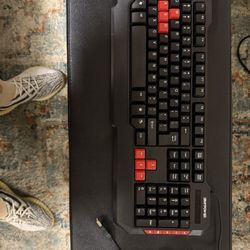 🔥 iBUYPOWER Gaming Keyboard - Red/Black Wired USB (Beginner PC Accessory) 🔥