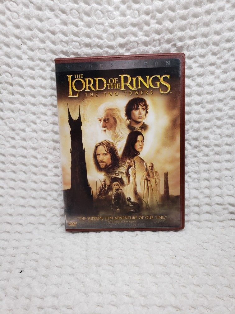 The Lord of The Rings The two towers wide screen  2 disk dvd set. Good condition and smoke free home.  Rated PG 13 and 179 min run time.