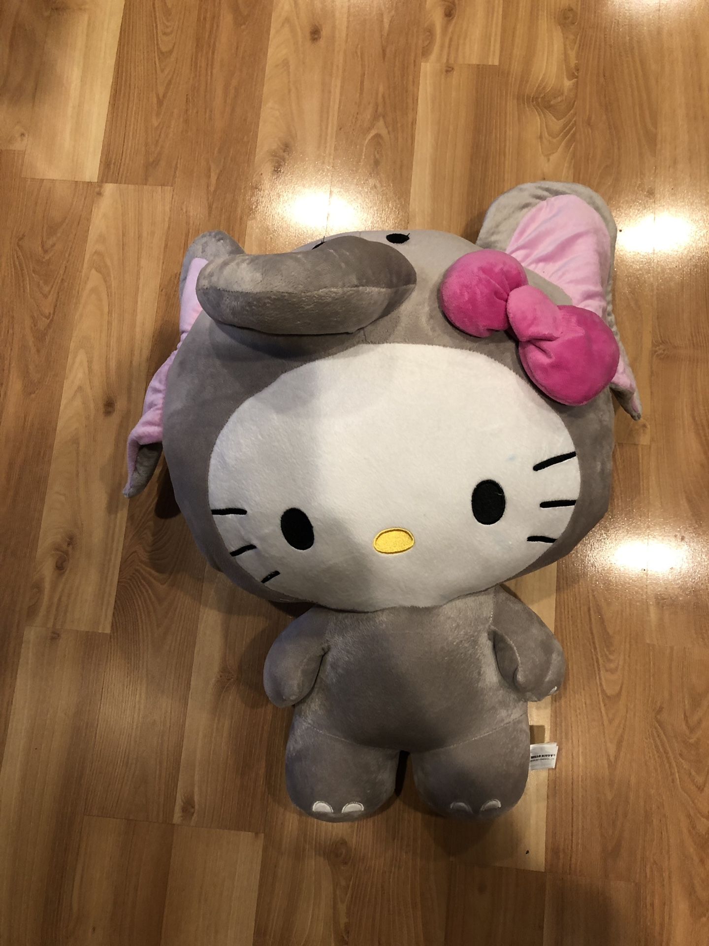 Hello Kitty stuffed animal with elephant costume on about 22 inches tall