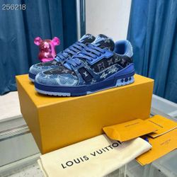 Amazing Sneakers L  V  Blue Denim Size 11