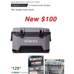 New Igloo BMX Hard Coolers (50 QT) $100 firm pick up east Palmdale 