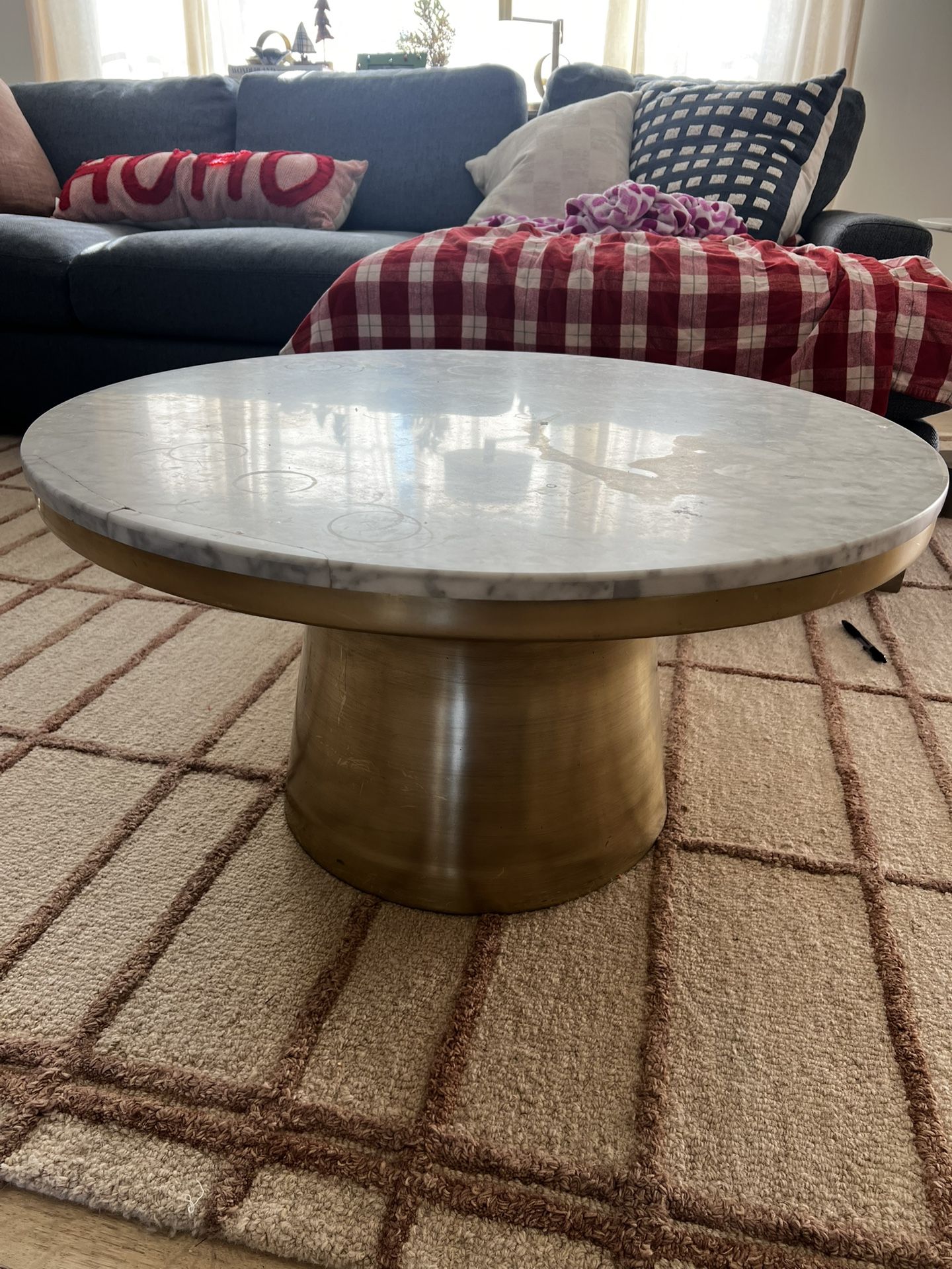 West Elm Marble Coffee Table