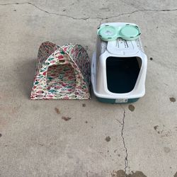 Cat Litter Box, Bed And Food Tray