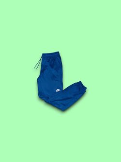 Nike Tribute Pants Men’s Sz Large Blue White Joggers Track 884898-431 cuff slim