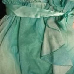 NEW Girls Size 8 and Size 10 "Sequin Hearts" Seafoam Green & Blue Ballooned  Hemline Dress