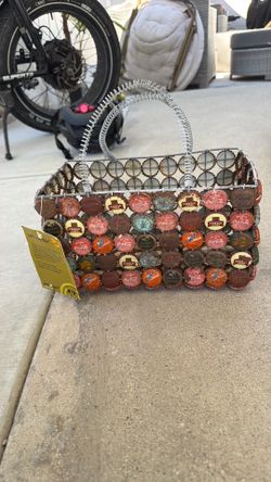 Vintage bottle cap basket