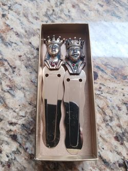 Vintage King And Queen Gold Book Markers