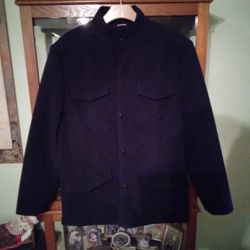 Claiborne Men Black Jacket Coat Size Medium 