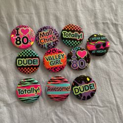 80s Button Pins