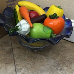 Glass Fruit Bowl 