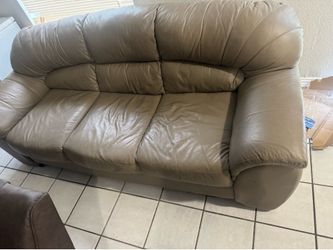 Tan Leather Couch