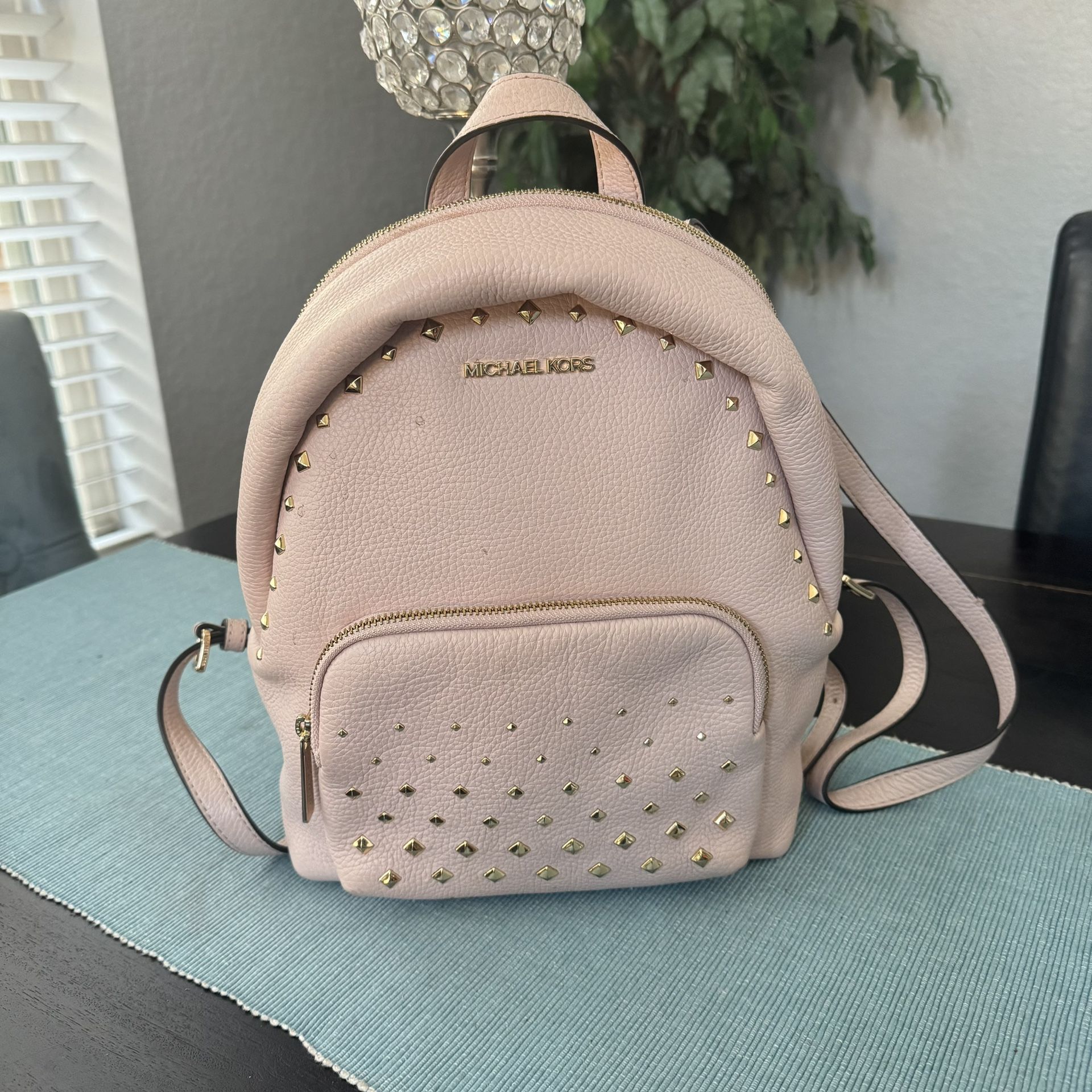 Michael Kors Blush Pink Studded Backpack