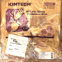 100 Pack of Kimtech 12" 8 mil Industrial Use G5 Latex Gloves Size M 7.0 - 7.5