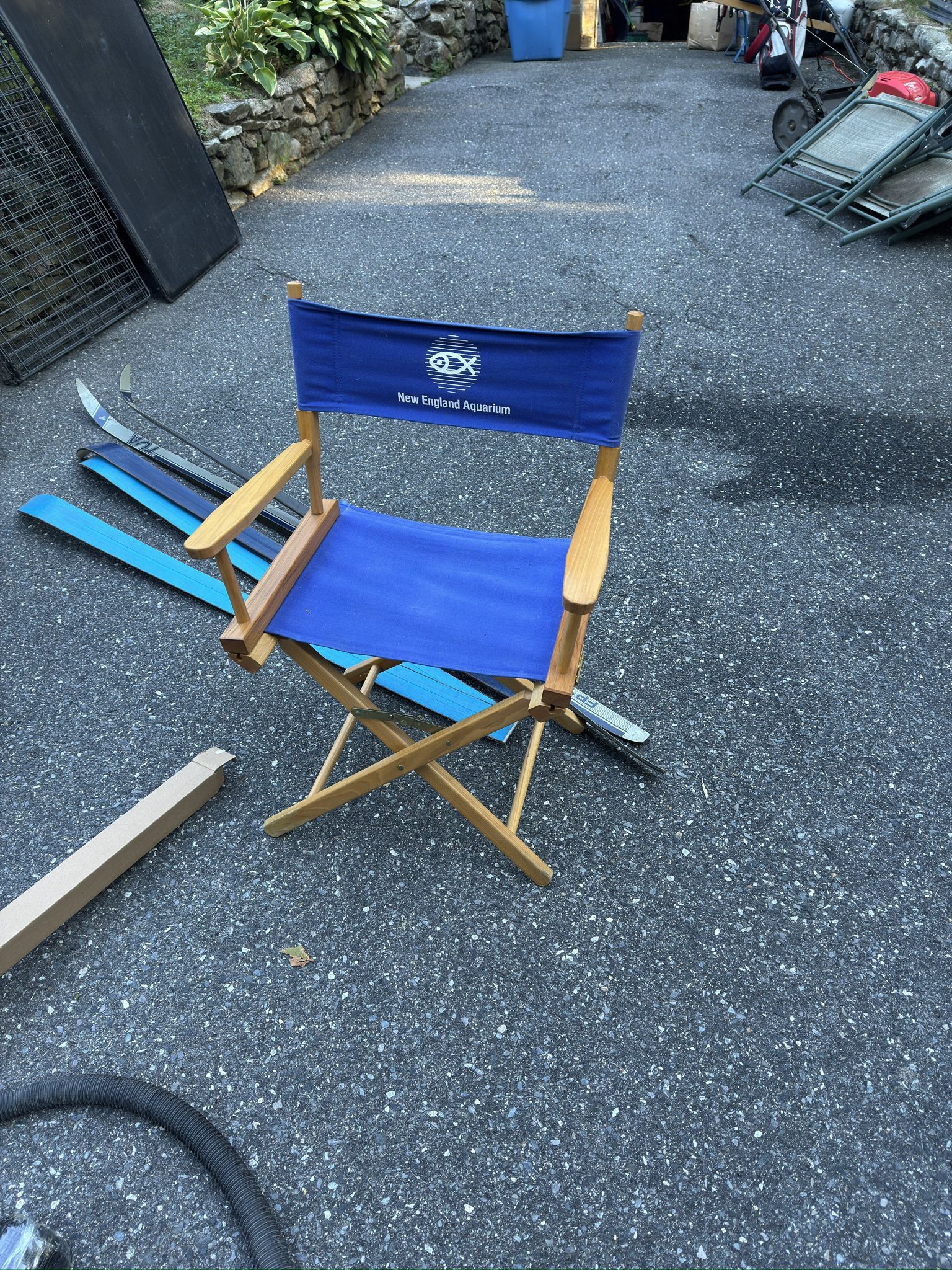Blue Foldable New England Aquarium Directors Chair