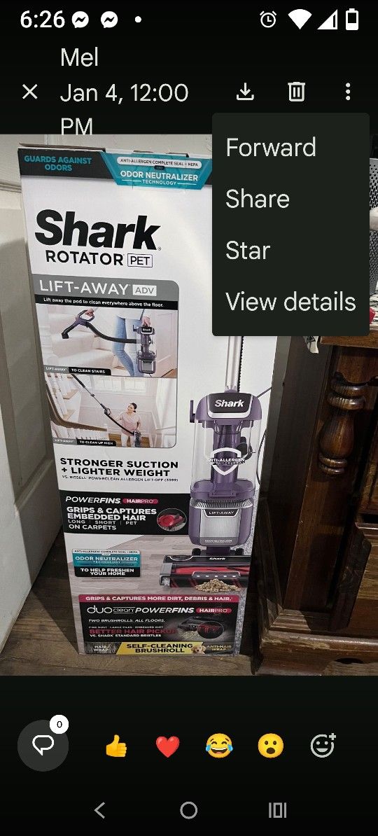 Shark Rotator Pet Lift Away