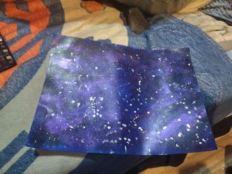 Original Galaxy Space Acrylic Painting