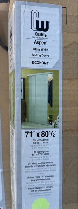 Contractors Wardrobe (CW) Aspen Economy sliding closet door set for sale