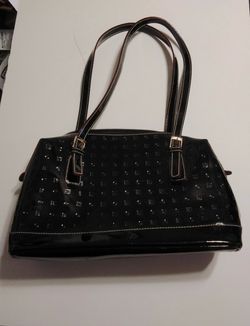 Arcadia Genuine Patent Leather Bag Made In Italy black