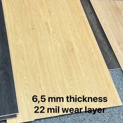 Vinyl SPC FLOORING FOR SALE 6,5mm Thickness And 22 Mil Wear Layer. European Collection. Padding Attached. Plank Size:7.13”x48”.100% Waterproof.