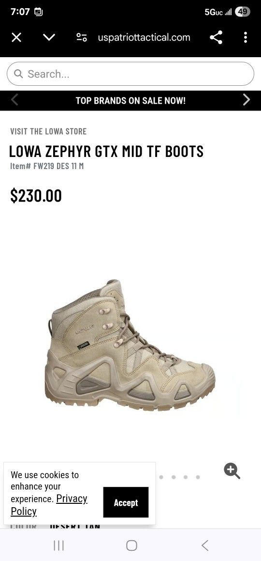 LOWA ZEPHYR BRAND NEW HIKING CAMPING MILITARY BOOTS! SIZE US 14! MAKE OFFER!
