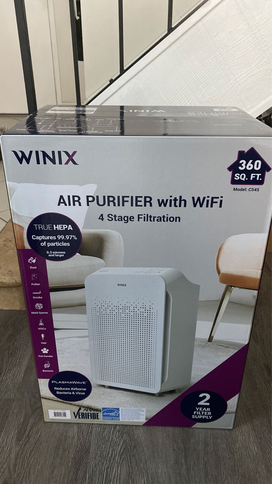Winix C545 Air Purifier w/ 2 Years Filter Supply
