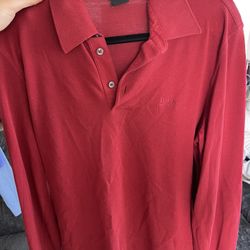 Boss Deep Red Polo T Shirt