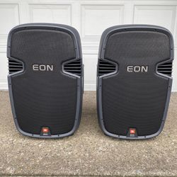 Used Pair of JBL EON 515 600W, 15" 2-Way Pro Audio Speakers - $525