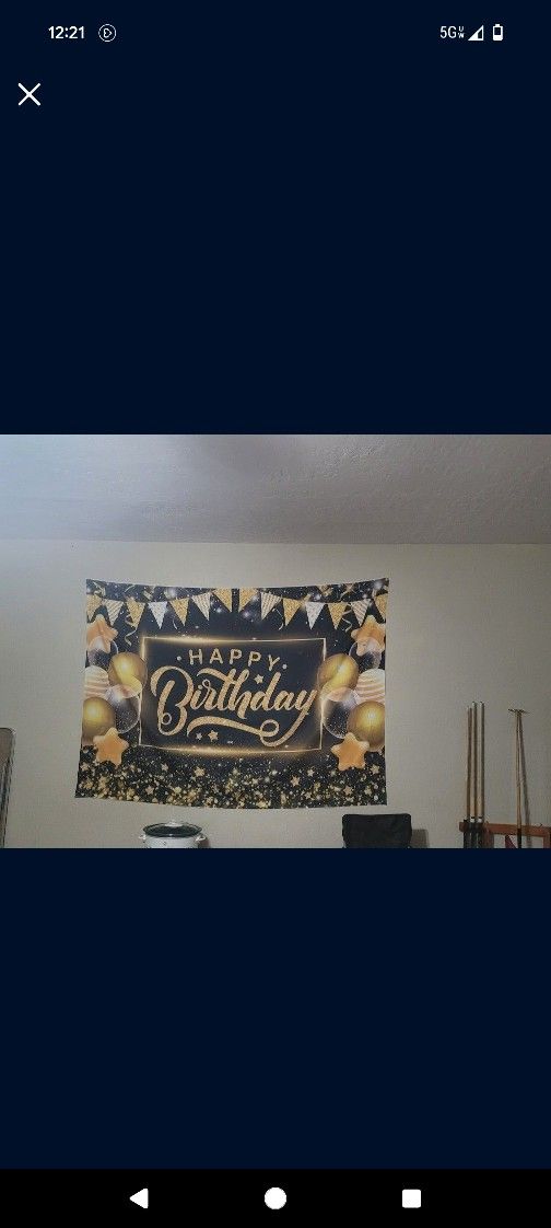 Extra Large Fabric Happy Birthday Banner