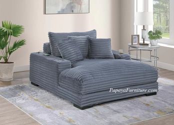 NEW Extra Large XL Chaise Lounge Lounger Chair Sofa Loveseat Grey Ivory Black Beige Ashley Big SALE