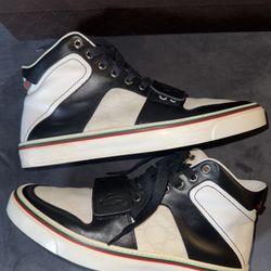 Gucci Hi-Top Embossed Strap Logo Sneakers Size 7 Gucci, Size 8 US Men’s 