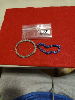 Mixed Material Crystal Bracelets×2 Lot#28