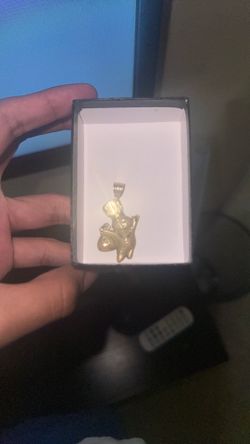 Real 10k Gold Doughboy Pendant