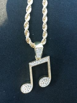 20" Music Designer rope chain with stones