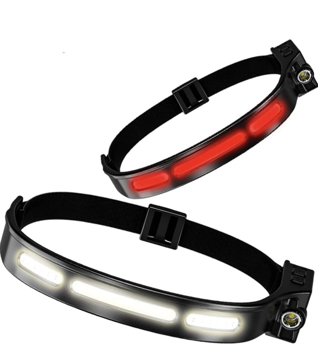 Headlamp Rechargeable 2PCS, 230° Wide Beam Head Lamp LED with Motion Sensor for Adults