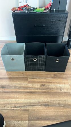 Set of 5 Fabric Storage Cube Bins
