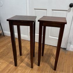 world market tall wood end tables