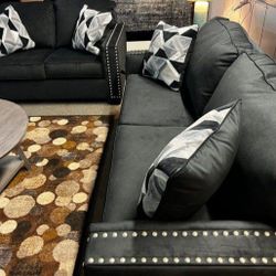 Big Sale | Black Color Sofa And Loveseat Set Gleston | Color Options | Sameday Delivery 🚚