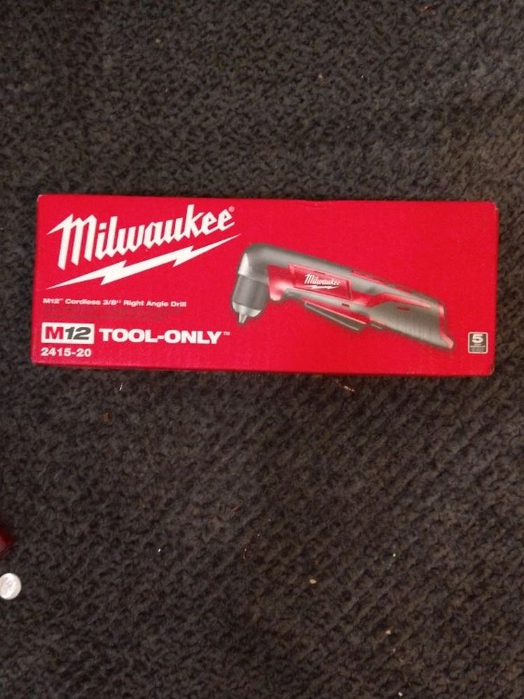 Milwaukee M12 Cordless 3/8 In Right Angle Drill