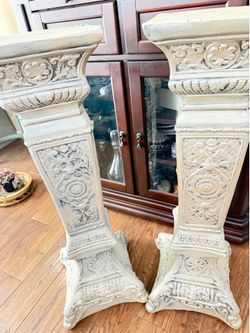 2 Ceramic Pedestals -Antique style